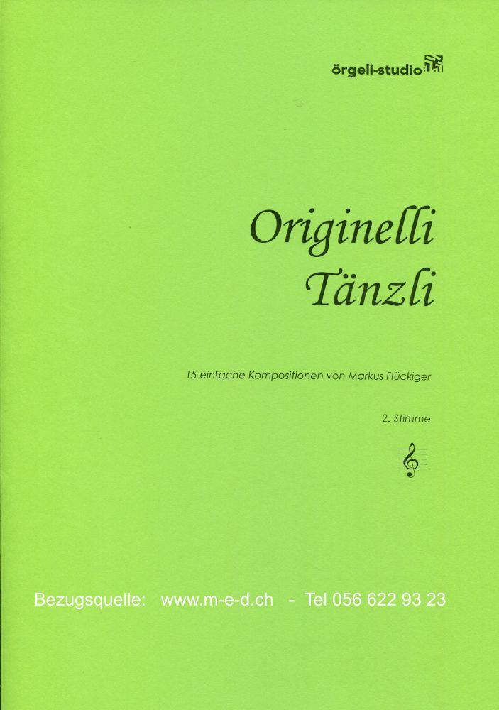 15 Kompositionen in klassischer Notenschrift im Violineschlüssel von Markus Flückiger
						Schwierigkeitsgrad: mittel