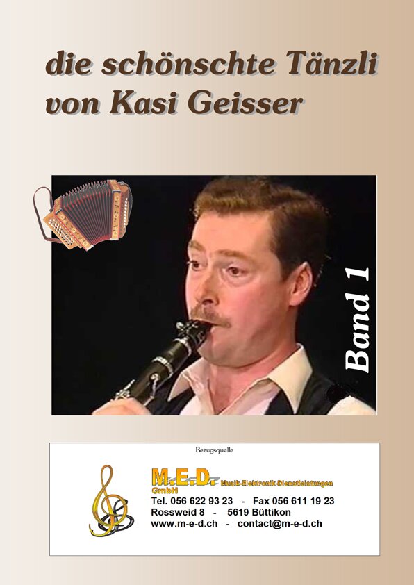 Kompositionen für das 18-bässige Schwyzerörgeli im Griffschrift-Notensystem.