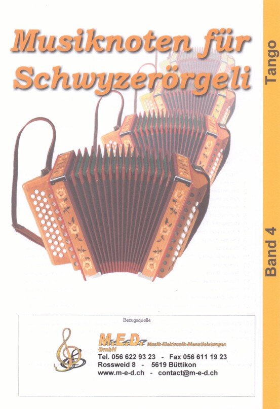 Kompositionen für das 18-bässige Schwyzerörgeli im Griffschrift-Notensystem.